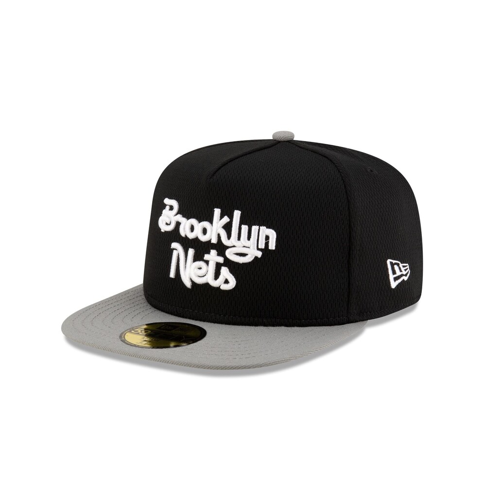 New Era Brooklyn Nets Dashmark Mesh 59FIFTY A-Frame Fitted Hat - Size 7 3/8